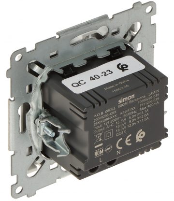 UZLĀDES LIGZDA DEC2CA.01/11-SIMON54 Premium USB 5 V DC / 3.1 A UZLĀDES LIGZDA DEC2CA.01/11-SIMON54 Premium USB 5 V DC / 3.1 A