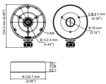 КРОНШТЕЙН ДЛЯ КАМЕРЫ DS-1280ZJ-DM8 Hikvision