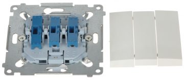 ВЫКЛЮЧАТЕЛЬ ТРОЙНОЙ С ПОДСВЕТКОЙ DW31L.01/11-SIMON54 250 В 10 А