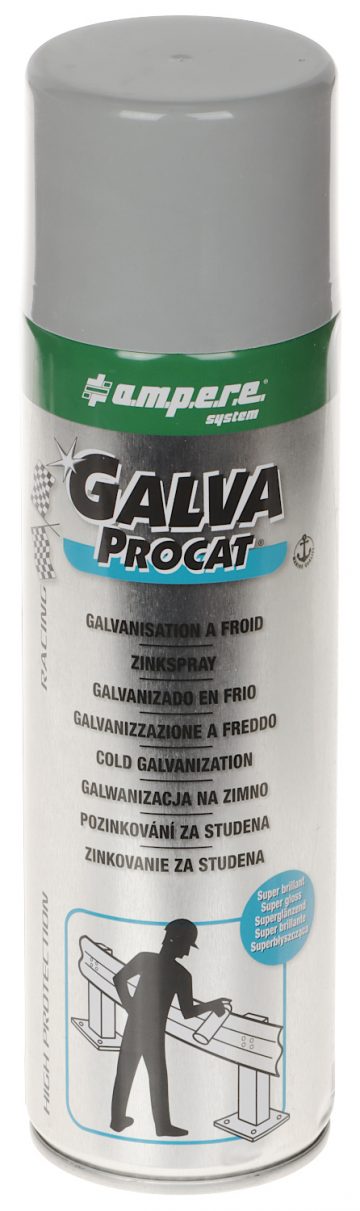 GALVANIZĀCIJAS KRĀSA GALVA-PROCAT IZSMIDZINĀMS LĪDZEKLIS 500 ml IZCILS SPĪDUMS AMPEREGALVANIZĀCIJAS KRĀSA GALVA-PROCAT IZSMIDZINĀMS LĪDZEKLIS 500 ml IZCILS SPĪDUMS AMPERE
