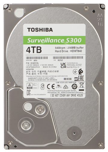 VDIGITĀLĀ VIDEOIERAKSTĪTĀJA DISKS HDD-HDWT840UZSVA 4TB 24/7 TOSHIBA