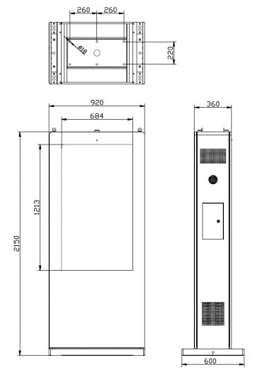 DIGITĀLAIS REKLĀMAS STENDS IK-OA55F 2 X 55 "