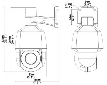 ĀRĒJĀ ĀTRAS ROTĀCIJAS IP KAMERA IPC675LFW-AX4DUPKC-VG – 5 Mpx 2.8 … 12 mm UNIVIEW