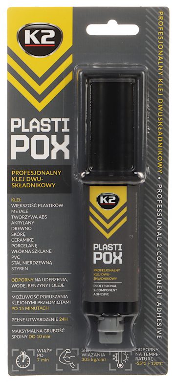 ПРОФЕССИОНАЛЬНЫЙ ДВУХКОМПОНЕНТНЫЙ КЛЕЙ K2-PLASTIPOX/25G ТЮБИК 25г K2