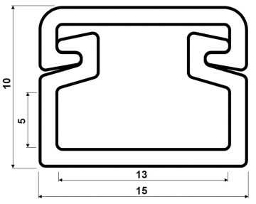 ПРОФИЛЬ С КРЫШКОЙ ДЛЯ СВЕТОДИОДНОЙ ЛЕНТЫ KI-LED/15X10 TOP PARSTER