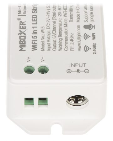 LED APGAISMOJUMA KONTROLIERIS LED-RGBW-WC/WIFI Wi-Fi, 2.4 GHz, RGBCCT (RGBWW) 12 ... 24 V DC MiBOXER / Mi-Light