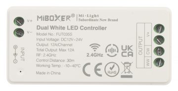LED APGAISMOJUMA KONTROLIERIS LED-W-WC/RF2 2.4 GHz, CCT 12 … 24 V DC MiBOXER / Mi-Light
