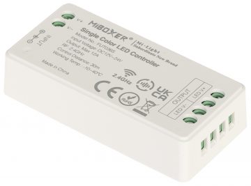 LED APGAISMOJUMA KONTROLIERIS LED-W-WC/RF 2.4 GHz, MONO 12 ... 24 V DC MiBOXER / Mi-Light