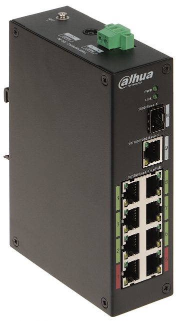 Промышленный коммутатор POE/EPOE LR2110-8ET-120-V2 8-портовый SFP DAHUA Промышленный коммутатор POE/EPOE LR2110-8ET-120-V2 8-портовый SFP DAHUA