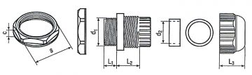 КАБЕЛЬНЫЙ ВВОД ML-146 IP68 M12 x 1,25&nbsp;