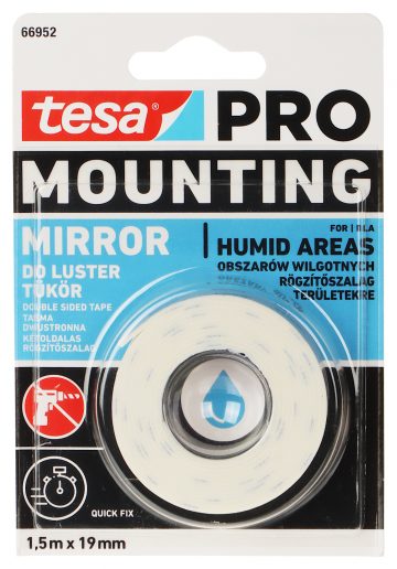 DOUBLE-SIDED MOUNTING TAPE MOUNTING-PRO/MIRROR/1.5X19 TESA