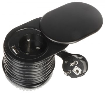 ATSEVIŠĶA MĒBEĻU KONTAKTLIGZDA AR USB STRĀVAS ADAPTERI OR-AE-13124/B 230&nbsp;V AC 16&nbsp;A ORNO
