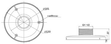 Адаптер для скоростной купольной видеокамеры PFA103 DAHUA