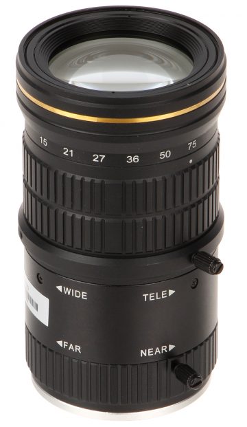 OBJEKTAVIMAS YRA MEGA PIXEL PFL1575-A12D 4K UHD 15 ... 75 mm DC DAHUA OBJEKTAVIMAS YRA MEGA PIXEL PFL1575-A12D 4K UHD 15 ... 75 mm DC DAHUA