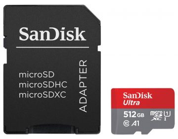 ATMIŅAS KARTE SD-MICRO-10/512-SANDISK microSD UHS-I, SDXC 512 GB SANDISK