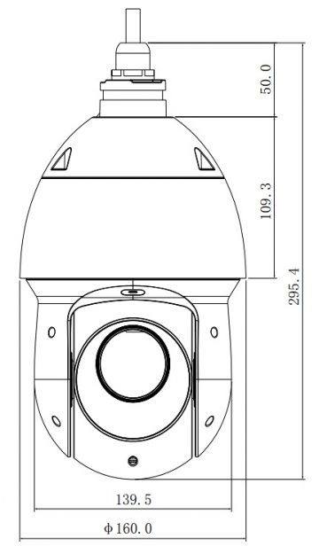 ĀRĒJĀ ĀTRAS ROTĀCIJAS IP KAMERA SD49225XA-HNR - 1080p 4.8 ... 120 mm DAHUA