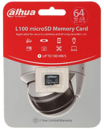 ATMIŅAS KARTE TF-L100-64GB microSD UHS-I, SDHC 64 GB DAHUA