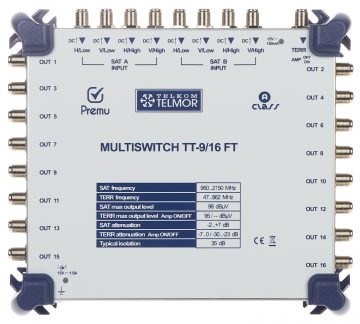 MULTISWITCH TT-9/16-FT 9 IEEJAS / 16 IZEJAS PREMU TELMOR
