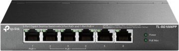 Switch|TP-LINK|TL-SG1006PP|Desktop/pedestal|6x10Base-T / 100Base-TX / 1000Base-T|PoE+ ports 4|TL-SG1006PPSwitch|TP-LINK|TL-SG1006PP|Desktop/pedestal|6x10Base-T / 100Base-TX / 1000Base-T|PoE+ ports 4|TL-SG1006PP