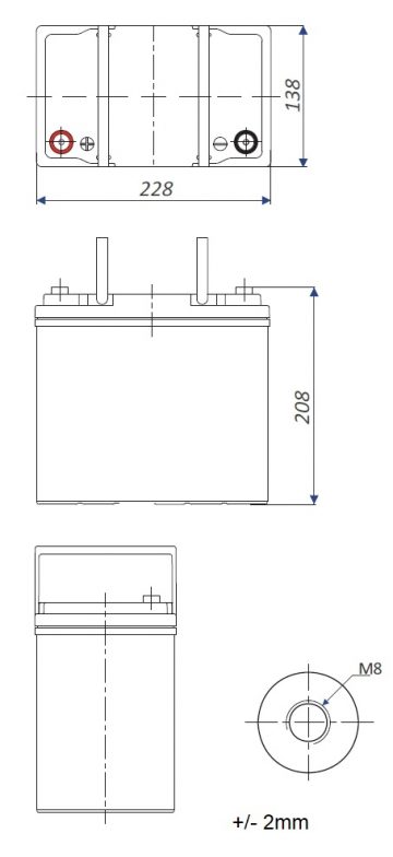 АККУМУЛЯТОР 12,8 В/64 А·ч/LIFEPO4-EP EUROPOWER