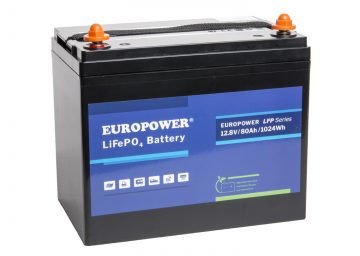 AKUMULATORS 12.8V/80AH/LIFEPO4-EP EUROPOWER AKUMULATORS 12.8V/80AH/LIFEPO4-EP EUROPOWER