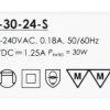 SLĒGIERĪCES ADAPTERIS TĪKLA BAROŠANAS BLOKS 24V/1.25A-GTPCS