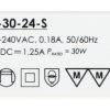 SLĒGIERĪCES ADAPTERIS TĪKLA BAROŠANAS BLOKS 24V/1.25A-GTPCS