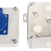 ERALDI PISKAST KOOS JAOTUSKASTIGA 2K/98X98/GN-230/EPN 250 V AC 16 A IP54 Elektro-Plast