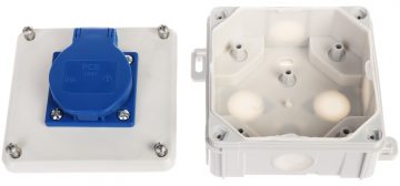 ERALDI PISKAST KOOS JAOTUSKASTIGA 2K/98X98/GN-230/EPN 250 V AC 16 A IP54 Elektro-Plast