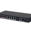 Switch|DAHUA|PFS3110-8ET1GT1GF-96|Desktop/pedestal|8x10Base-T / 100Base-TX|1x10Base-T / 100Base-TX / 1000Base-T|2x1000Base-T|PoE ports 8|96 Watts|DH-PFS3110-8ET1GT1GF-96