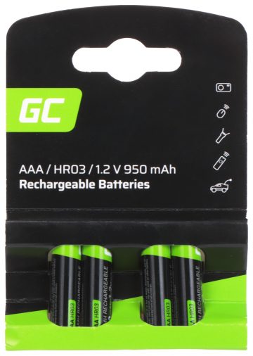 AKUMULATORS AKU-AAA-950/GC*P4 1.2 V Ni-MH HR03, AAA Green Cell