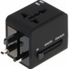 UNIVERSĀLAIS TĪKLA ADAPTERIS AR USB BAROŠANAS ADAPTERI ASP-100/230V+USB