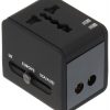 UNIVERSĀLAIS TĪKLA ADAPTERIS AR USB BAROŠANAS ADAPTERI ASP-100/230V+USB