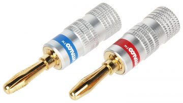 PAIR OF BANANA-TYPE PLUGS BAN-PLUG-HQ SARKANS + ZILS VITALCO