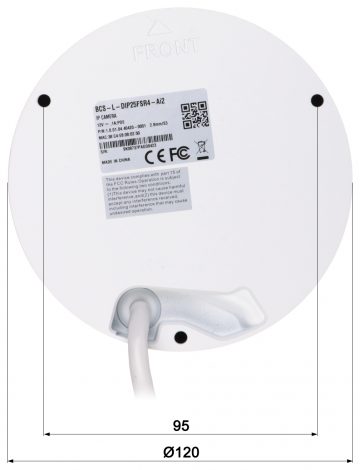 IP PRETVANDĀLISMA KAMERA BCS-L-DIP25FSR4-AI2 - 5&nbsp;Mpx 2.8&nbsp;mm BCS Line