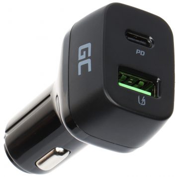 USB AUTOMAŠĪNAS LĀDĒTĀJS CAD33-GC Green CellUSB AUTOMAŠĪNAS LĀDĒTĀJS CAD33-GC Green Cell