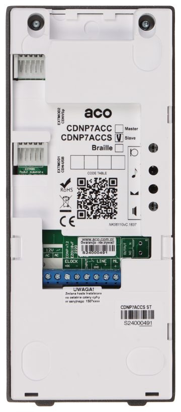 DIGITĀLAIS DOMOFONS CDNP7ACCS-ST ACO