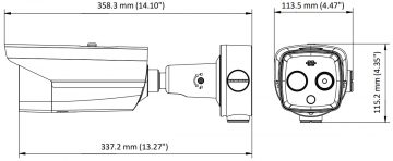IP HIBRĪDA TERMOKAMERA DS-2TD2617-10/QA 9.7 mm - 720p, 8 mm - 4 Mpx Hikvision
