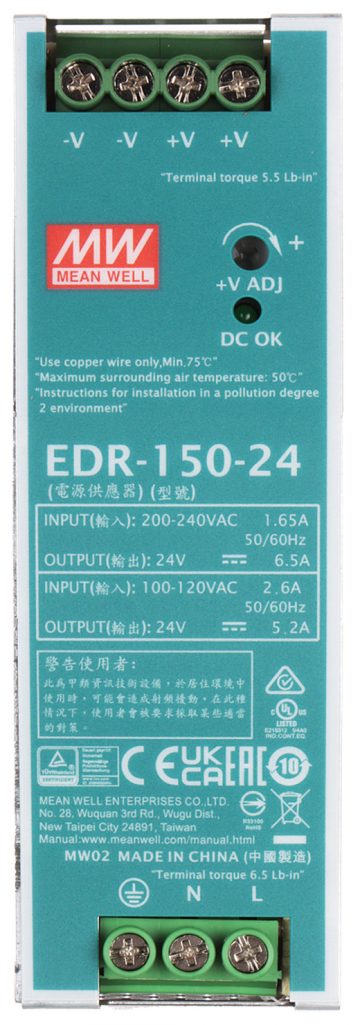 ПЕРЕКЛЮЧАТЕЛЬ АДАПТЕР СЕТЕВОЙ БЛОК ПИТАНИЯ EDR-150-24 MEAN WELL ПЕРЕКЛЮЧАТЕЛЬ АДАПТЕР СЕТЕВОЙ БЛОК ПИТАНИЯ EDR-150-24 MEAN WELL