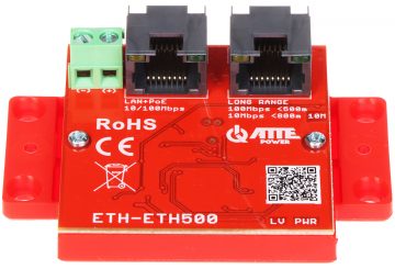 PAPLAŠINĀTĀJS ETHERNET+PoE ETH-ETH500-SET ATTE