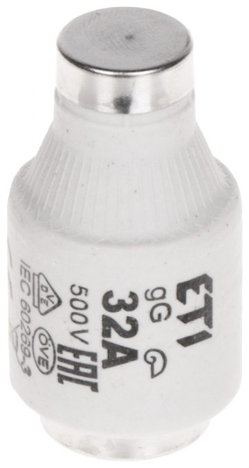 ВСТАВКА ПРЕДОХРАНИТЕЛЯ ETI-D3/32A 32A 500V gG E33 ETI ВСТАВКА ПРЕДОХРАНИТЕЛЯ ETI-D3/32A 32A 500V gG E33 ETI