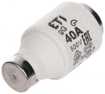 ПРЕДОХРАНИТЕЛЬНАЯ ВСТАВКА ETI-D3/40A 40 А 500 В gG E33 ПРЕДОХРАНИТЕЛЬНАЯ ВСТАВКА ETI-D3/40A 40 А 500 В gG E33 ETI