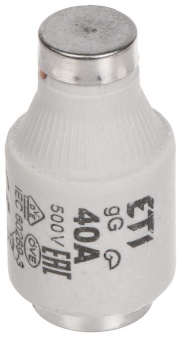 ПРЕДОХРАНИТЕЛЬНАЯ ВСТАВКА ETI-D3/40A 40A 500V gG E33 ETI