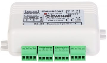 РАЗДЕЛИТЕЛЬ ШИНЫ RS-485 EW-485/4/2/SO С ОПТИЧЕСКОЙ ИЗОЛЯЦИЕЙ