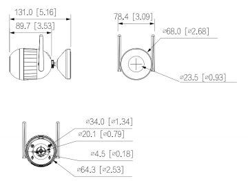 IP KAMERA F2C-PV „Wi-Fi“, „Smart Dual Light Active Deterrence“ – 1080p 2,8 mm DAHUA