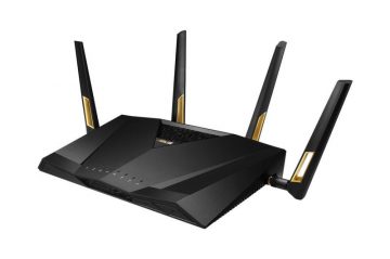 Wireless Router|ASUS|Wireless Router|6000 Mbps|Mesh|Wi-Fi 6|USB 3.2|1 WAN|4x10/100/1000M|1x2.5GbE|Number of antennas 4|RT-AX88UPRO