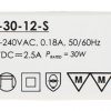 SLĒGIERĪCES ADAPTERIS TĪKLA BAROŠANAS BLOKS 12V/2.5A-GTPCS