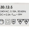 SLĒGIERĪCES ADAPTERIS TĪKLA BAROŠANAS BLOKS 12V/2.5A-GTPCS