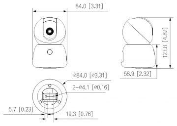 IP KAMERA, ROTACINĖ IŠORINĖ H3B Hero B1 Wi-Fi - 3 Mpx 3.6 mm DAHUA