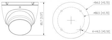 AHD, HD-CVI, HD-TVI, PAL KAMERA HAC-HDW1200TLM-IL-A-0280B-S6-BLACK - 1080p 2.8 mm DAHUA